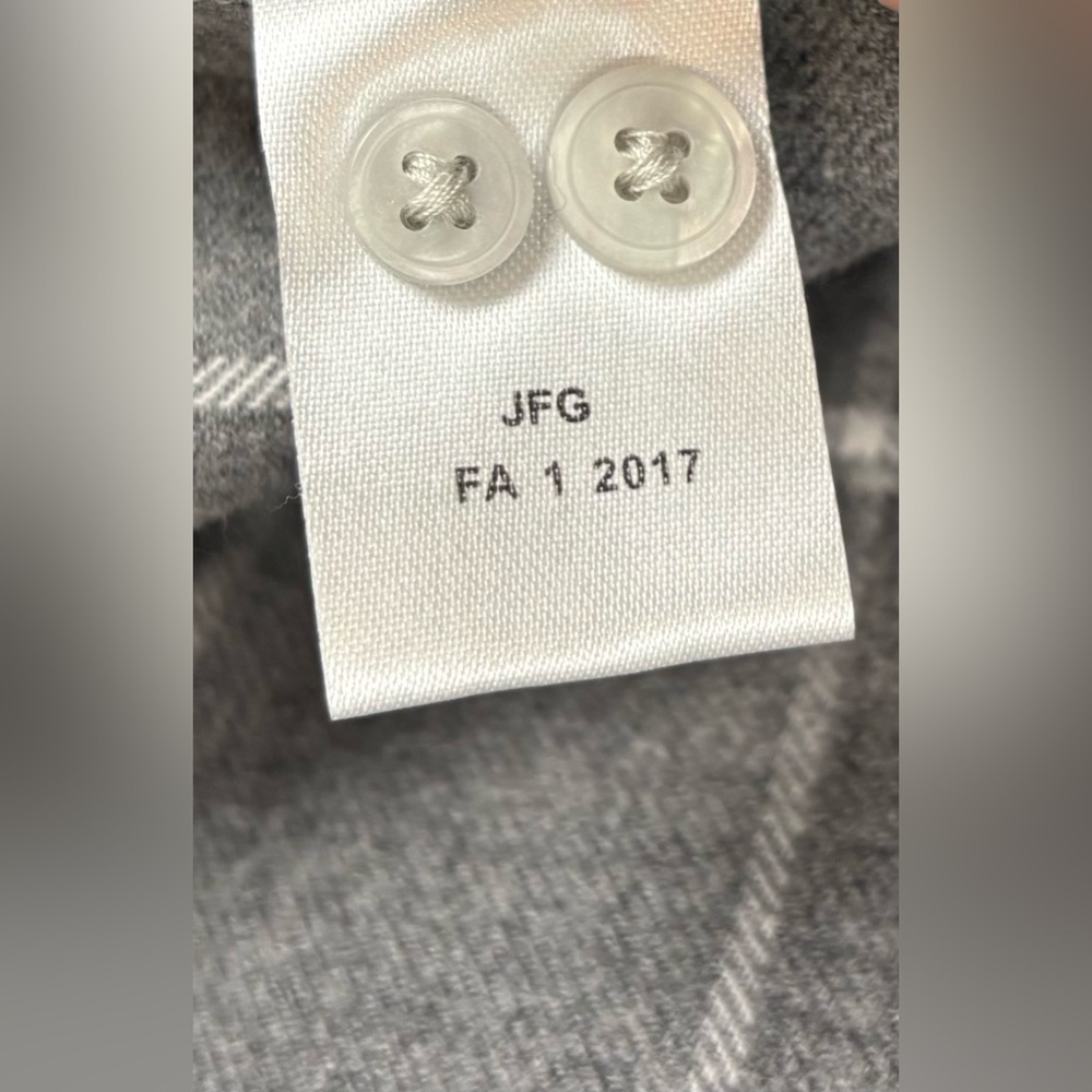 NEW Untuckit Septima Gray Windowpane Check Plaid Flannel Long Sleeve 2 Gray 0995 - Picture 6 of 7